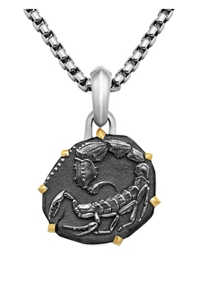 David Yurman 18kt yellow gold and sterling silver Scorpio amulet (33mm)