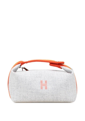 Hermès Pre-Owned 2020-2025 Small Wool Bride A Brac Rocabar Case vanity bag - Grey