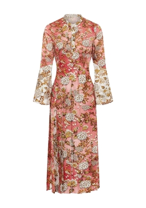 Mary Katrantzou floral-print pleated dress - Pink