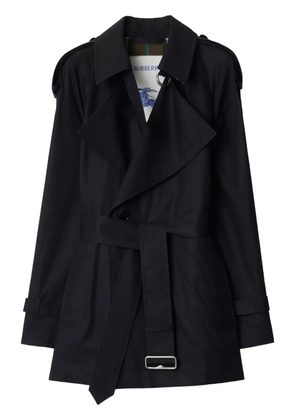 Burberry gabardine-weave trench jacket - Black