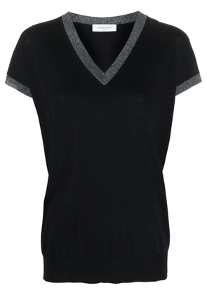 Fabiana Filippi glitter-detailing knitted top - Blue