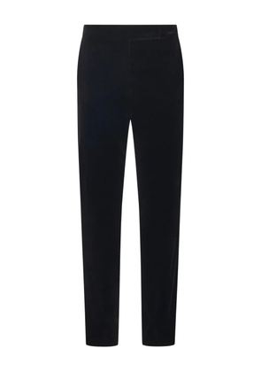 Max Mara velvet-texture side-stripe trousers - Black