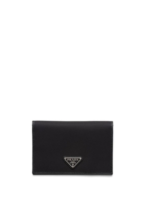 Prada Re-Nylon enamel-triangle logo wallet - Black