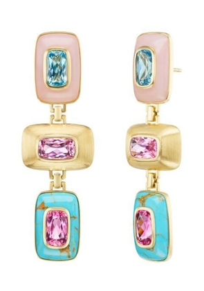 EMILY P. WHEELER 18kt yellow gold Patchwork dangle earrings