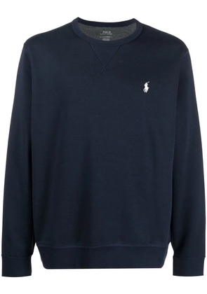 Polo Ralph Lauren embroidered-logo crew neck jumper - Blue