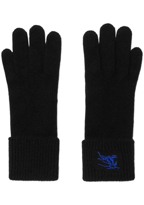 Burberry EKD-embroidered knitted gloves - Black