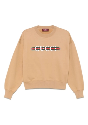 Gucci logo-print sweatshirt - Brown