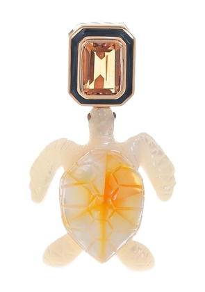 Dezso 18kt rose gold Turtle Citrine pendant necklace - Pink