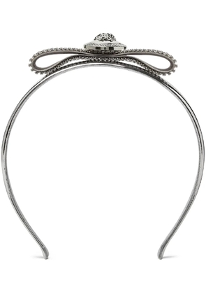 Versace Metal Mesh Gianni Ribbon headband - Silver