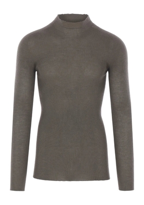 Rick Owens ribbed high-neck sweater - Brown