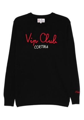 MC2 Saint Barth embroidered crew-neck sweater - Black