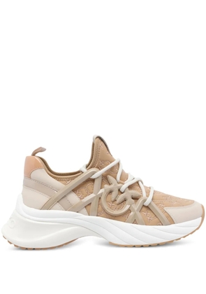 PINKO Ariel logo-detail lace-up sneakers - Neutrals