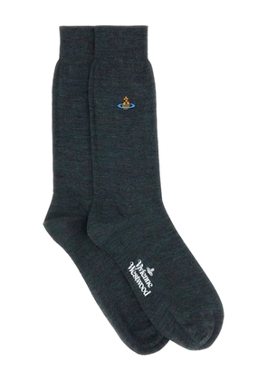 Vivienne Westwood Uni logo-embroidered socks - Green