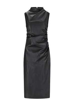 Giuseppe Di Morabito sleeveless leather midi dress - Black