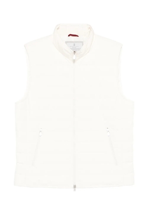 Brunello Cucinelli zip-pocket gilet - White