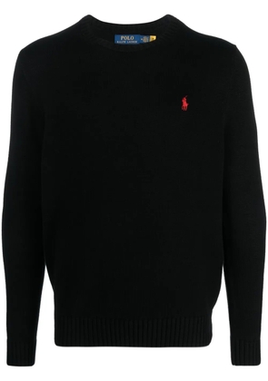 Polo Ralph Lauren logo-embroidered crew-neck jumper - Black