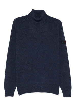 Peuterey turtleneck patch sweater - Blue