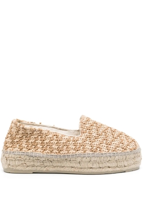 Manebi zigzag-woven raffia espadrilles - Neutrals