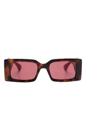 Gucci Eyewear rectangular-frame sunglasses - Brown