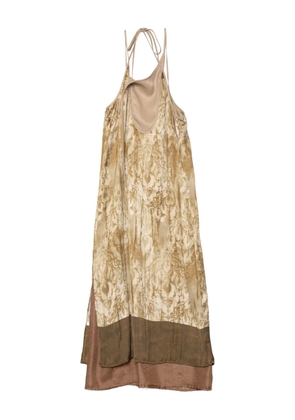 Muller Of Yoshiokubo tie-strap floral-print dress - Neutrals