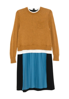 Undercover long-sleeved knit dress - Yellow