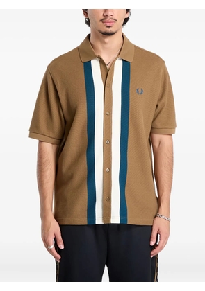 Fred Perry panelled buttoned shirt - Brown
