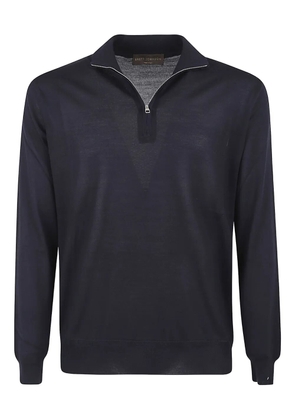 Brett Johnson zip cashmere T-shirt - Blue