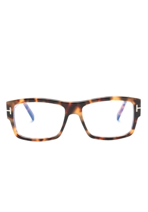 TOM FORD Eyewear tortoiseshell square-frame glasses - Brown