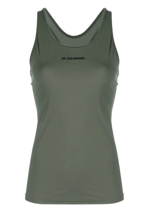 Jil Sander logo-print tank top - Green