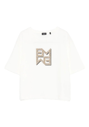 Marella embellished-logo T-shirt - White