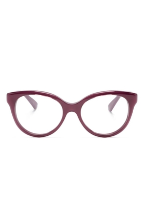 Gucci Eyewear logo-engraved round-frame glasses - Purple