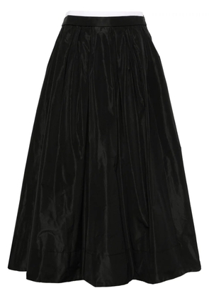 Maje contrast-waistband midi skirt - Black