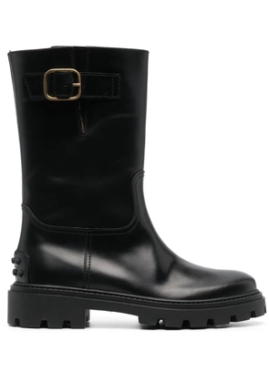 Tod's buckle-detail leather boots - Black