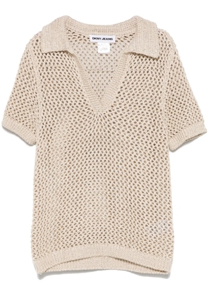 DKNY open-knit top - Neutrals