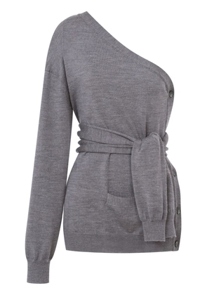 Moschino one-shoulder sweater - Grey