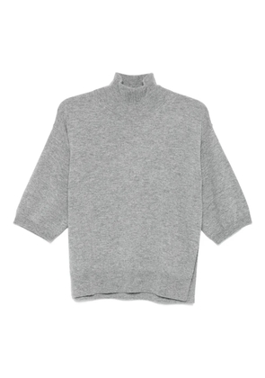 Seventy high-neck short-sleeve top - Grey