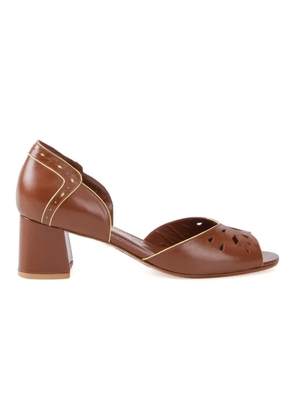Sarah Chofakian Pierre leather sandals - Brown