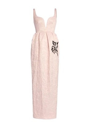 ERDEM embroidered sleeveless gown - Pink