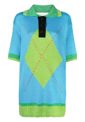 Andersson Bell intarsia-knit top - Blue