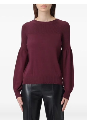 TWINSET ribbed bell-sleeve sweater - Purple
