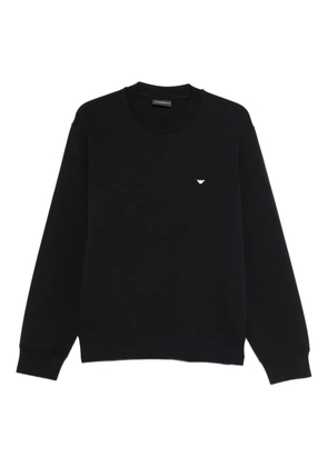 Emporio Armani logo-embroidered sweatshirt - Blue