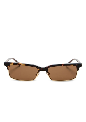 Karen Wazen Iris tortoiseshell rectangle-frame sunglasses - Brown
