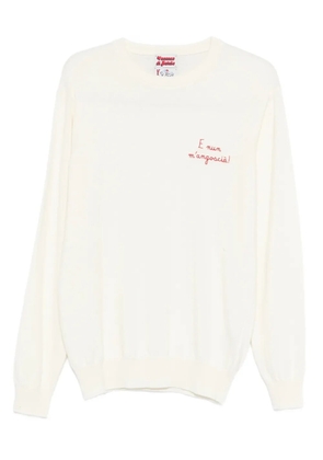 MC2 Saint Barth embroidered crew-neck sweater - White