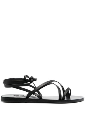 Ancient Greek Sandals wrap ankle sandals - Black