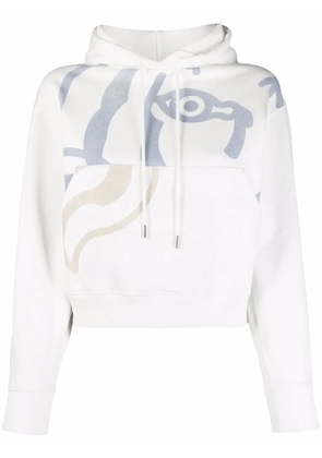 Kenzo graphic-print cotton hoodie - White