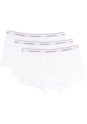 DSQUARED2 three-pack logo-waistband boxers - White