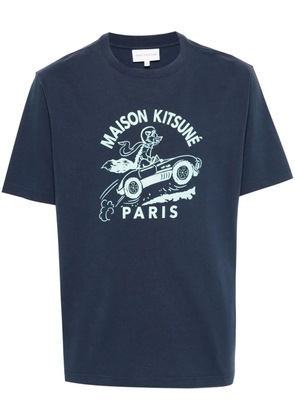 Maison Kitsuné Racing Fox cotton T-shirt - Blue