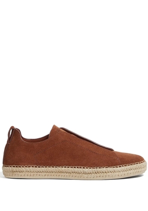 Zegna Triple Stitch suede espadrilles - Brown