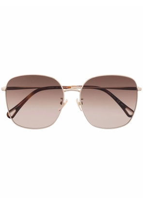 Chloé Eyewear oversized-frame sunglasses - Gold