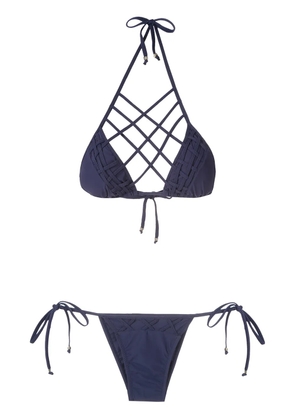 Amir Slama strappy bikini set - Blue